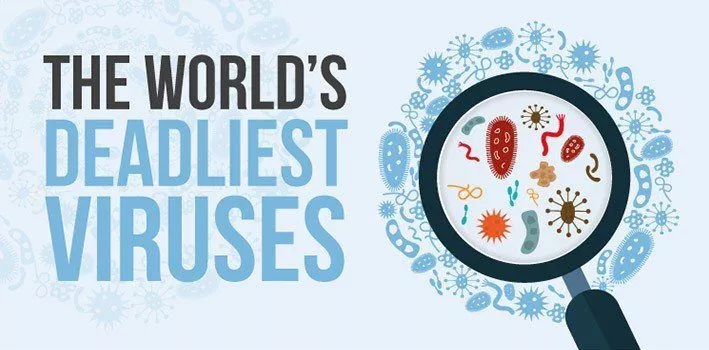 Инфографика о самых cмepтоносных вирусах в мире 